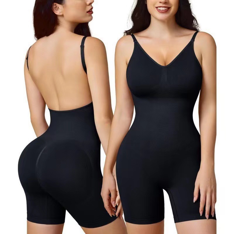 European and American cross-border foreign trade yoga postpartum shaping hip lifting body shaping tummy tuck backless one-piece body shaping body shaper for women