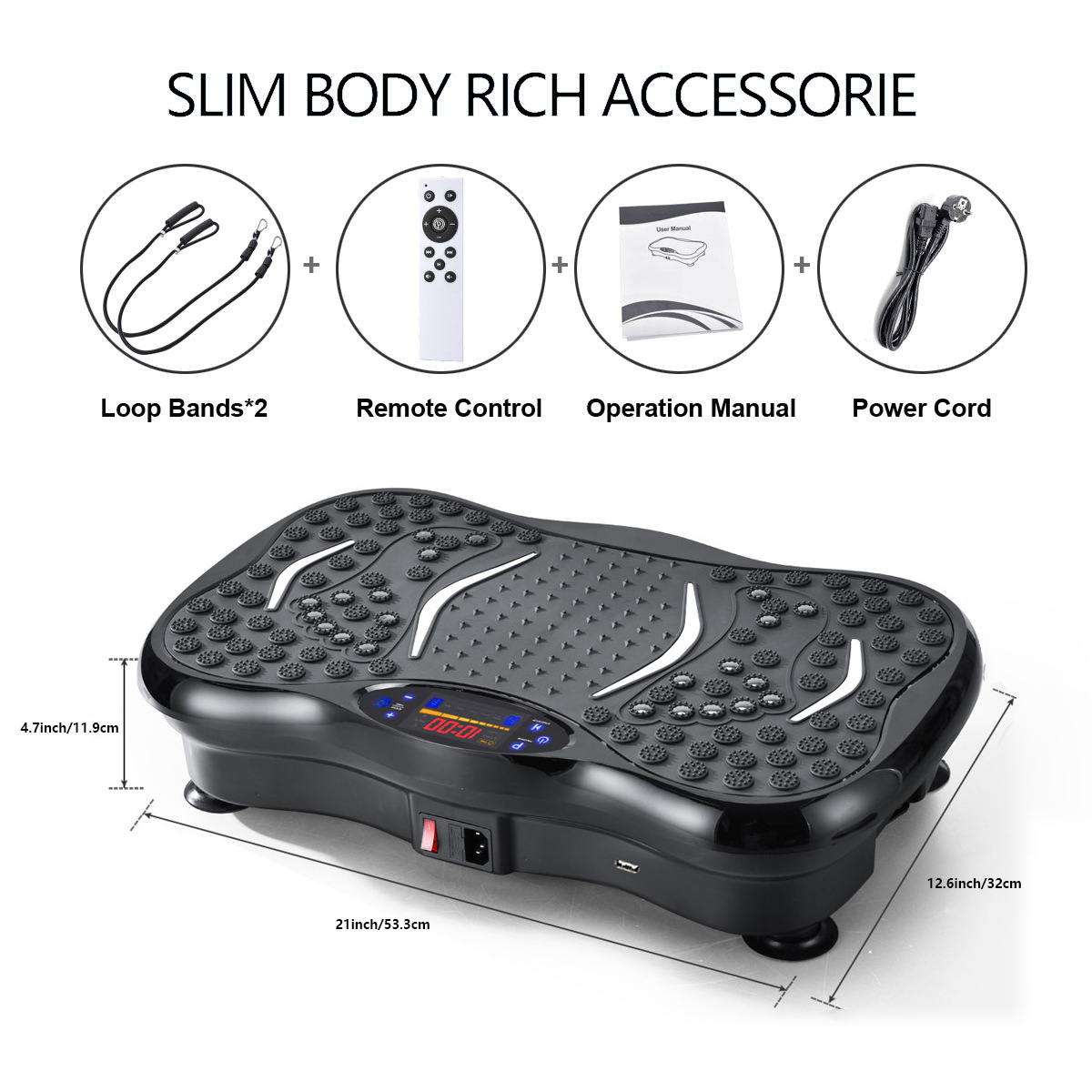 Factory direct sales of Bluetooth music-enabled vibrating machine, a home exercise and fitness equipment for weight loss.