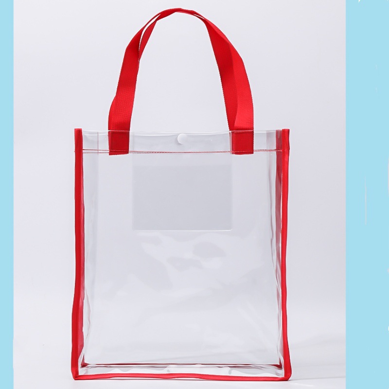 Morning Light Transparent Document Bag, Student Tote Bag, Book Bag, Junior High School Tutoring Bag, Large Capacity Book and Exam Bag