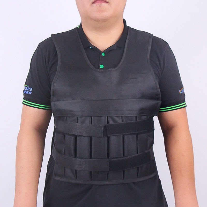 Cross-border adjustable fitness vest, breathable running sandbag, school training weighted hollow leather vest batch