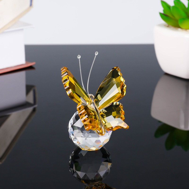 Crystal butterfly crystal craft desktop decoration, cross-border hot-selling product, exquisite and creative gift.