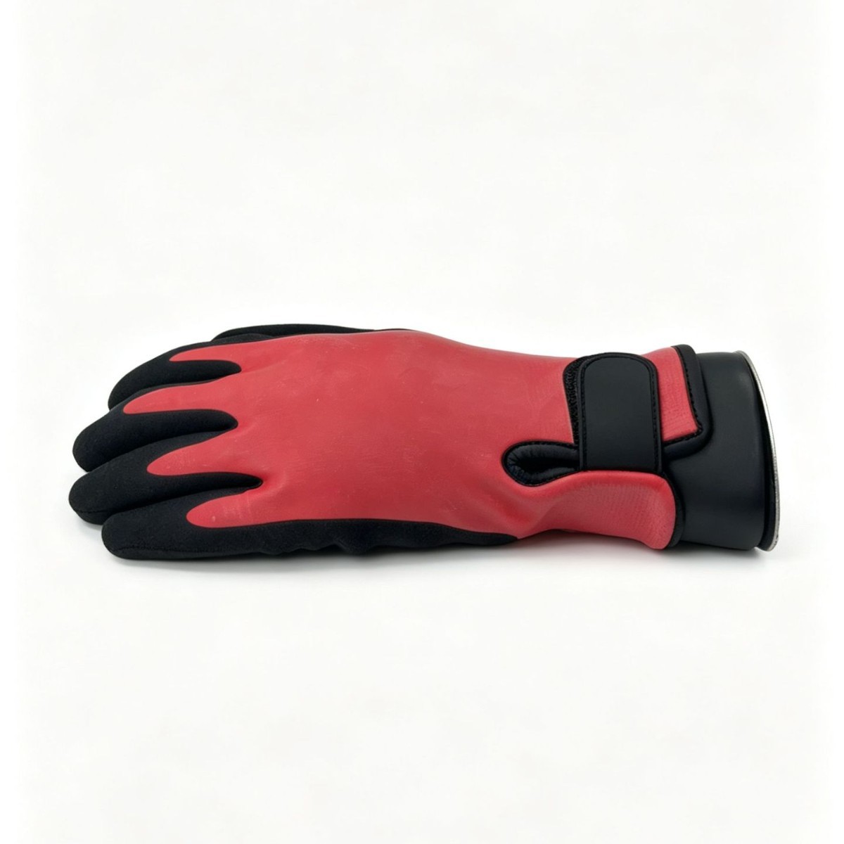 Wear-resistant gloves, anti-slip, fully impregnated with rubber, smooth, thickened winter loop gloves, waterproof gloves for construction site work and beachcombing