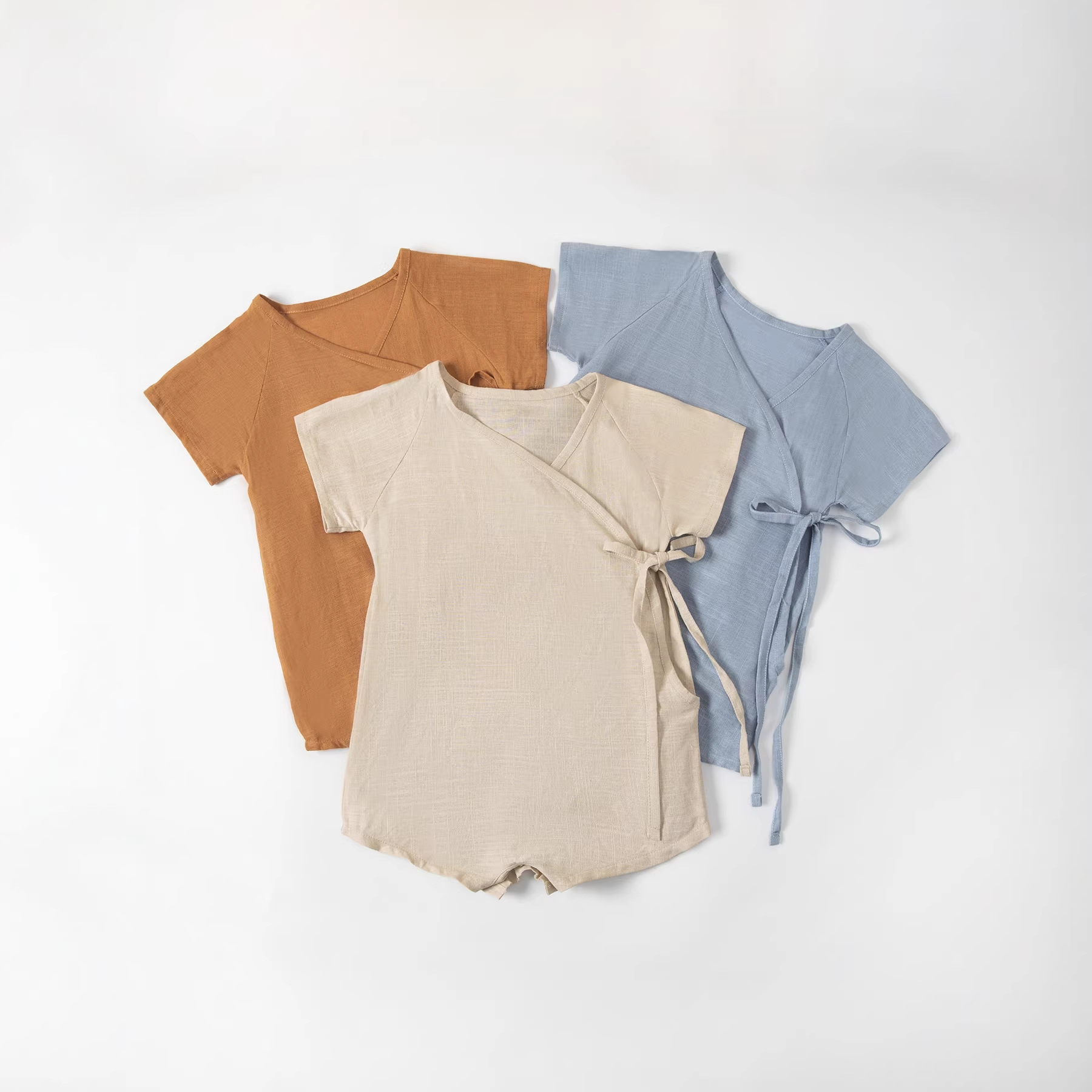 Baby bodysuit, spring and autumn, category A, autumn and winter outerwear, ins style, one-year-old boy, linen base layer, size 80, for outer wear.