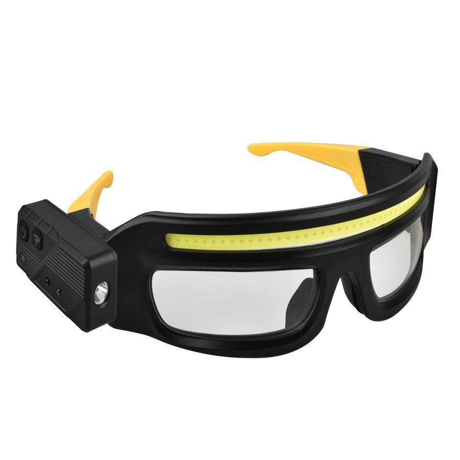 The new cob multi-functional glasses lamp TYPE-C charging warning eye protection headlamp is compact and portable with an induction headlamp