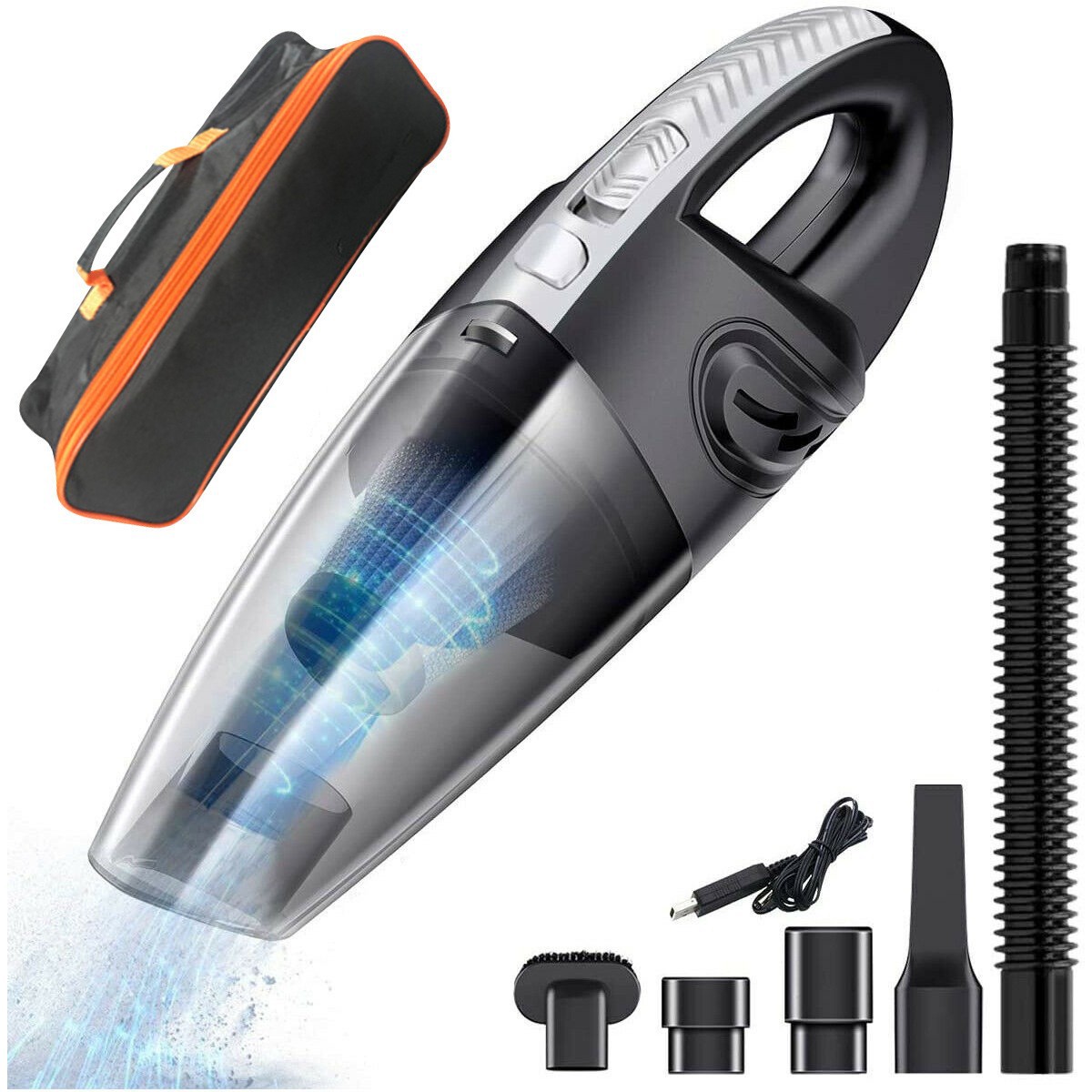 Car vacuum cleaner, home pet cat hair remover, cordless multi-functional car vacuum cleaner, high power, wet and dry use.