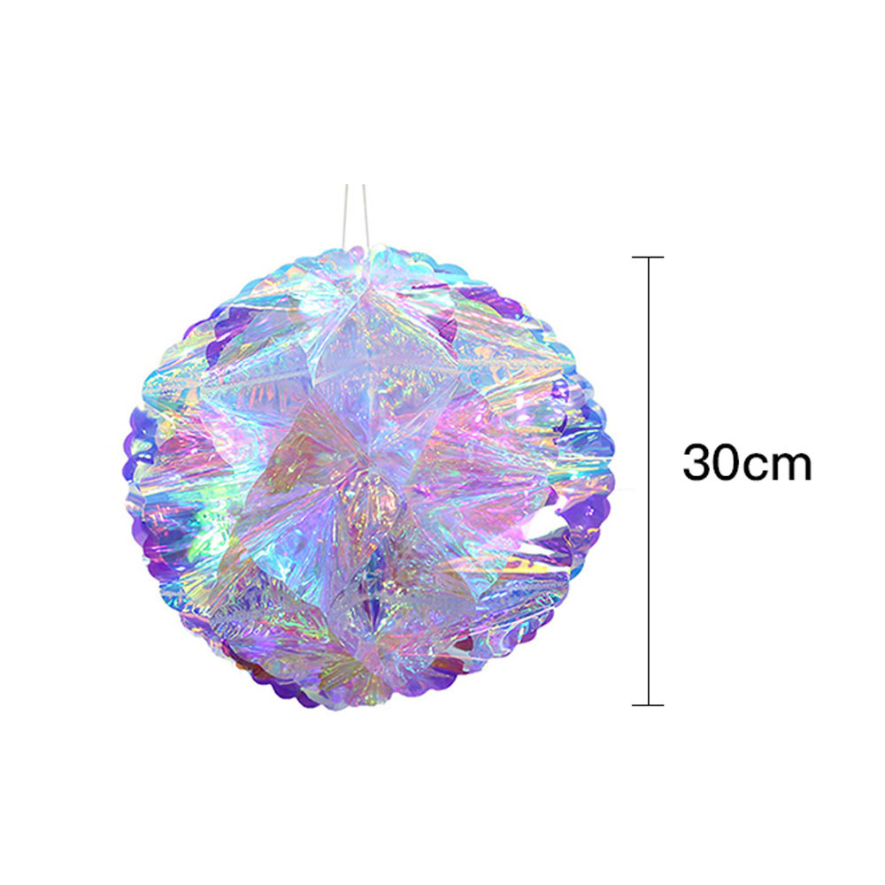 May Day/June 1st Five-pointed Star Pull Flower Colorful Film Neon Film Decoration Party Valentine's Day Shopping Mall Hanging
