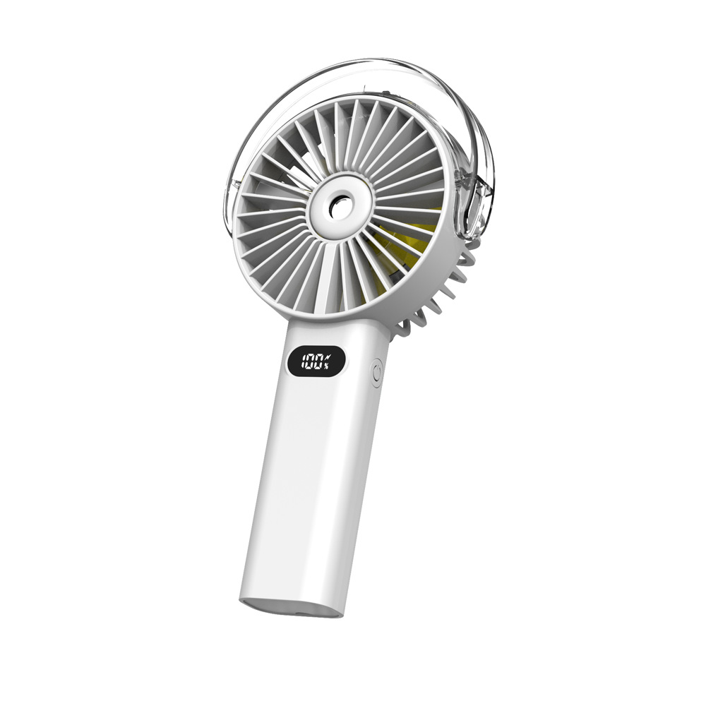 2025 High-Speed Handheld Spray Cooling Fan with Digital Display, USB Rechargeable, Small Portable, Cross-Border Hot Selling Brushless Motor