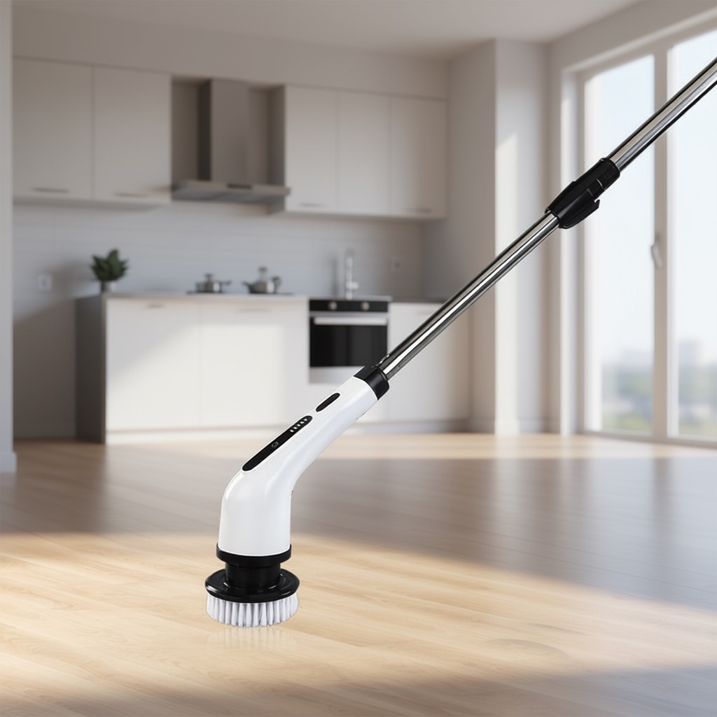 Cross-border multi-functional electric cleaning brush for car, kitchen, bathroom, and home cleaning; wireless charging, dual-use handheld.