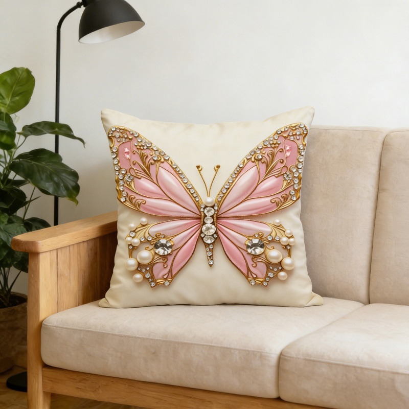 3D simulation animal velvet pillow cover, cartoon donkey Corgi single-sided pattern cushion velvet sofa pillow wholesale