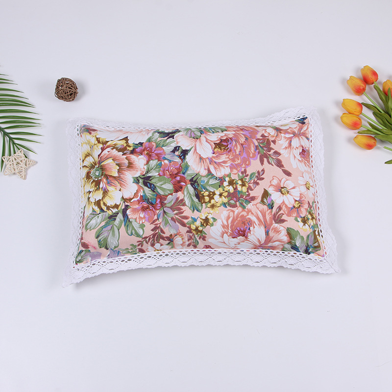 The manufacturer supplies lace buckwheat shell pillows for home work dormitories, millet shell and rice husk breathable old coarse cloth pillows