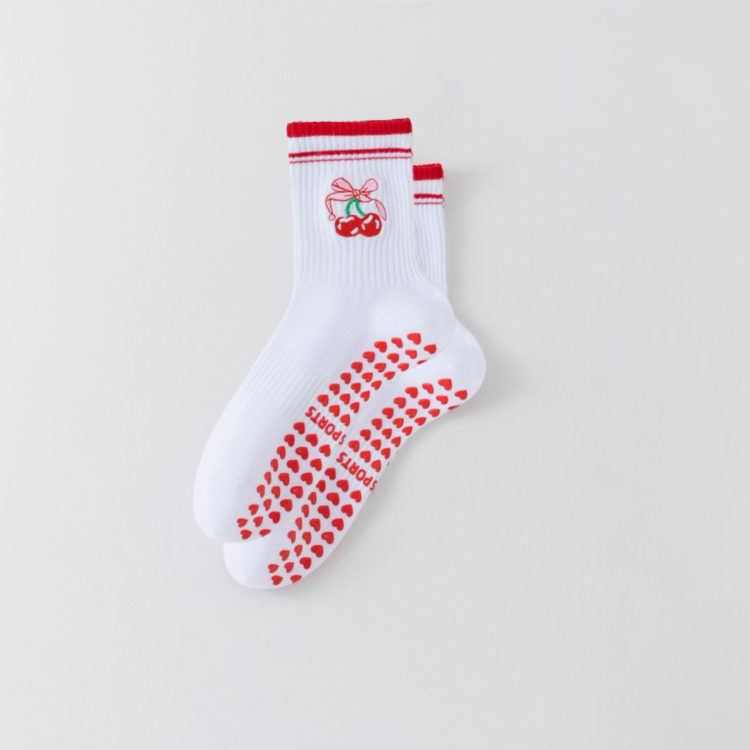 Women's yoga socks, professional non-slip Pilates socks, matching sharkskin tights, mid-calf floor socks, sports socks, five-finger socks