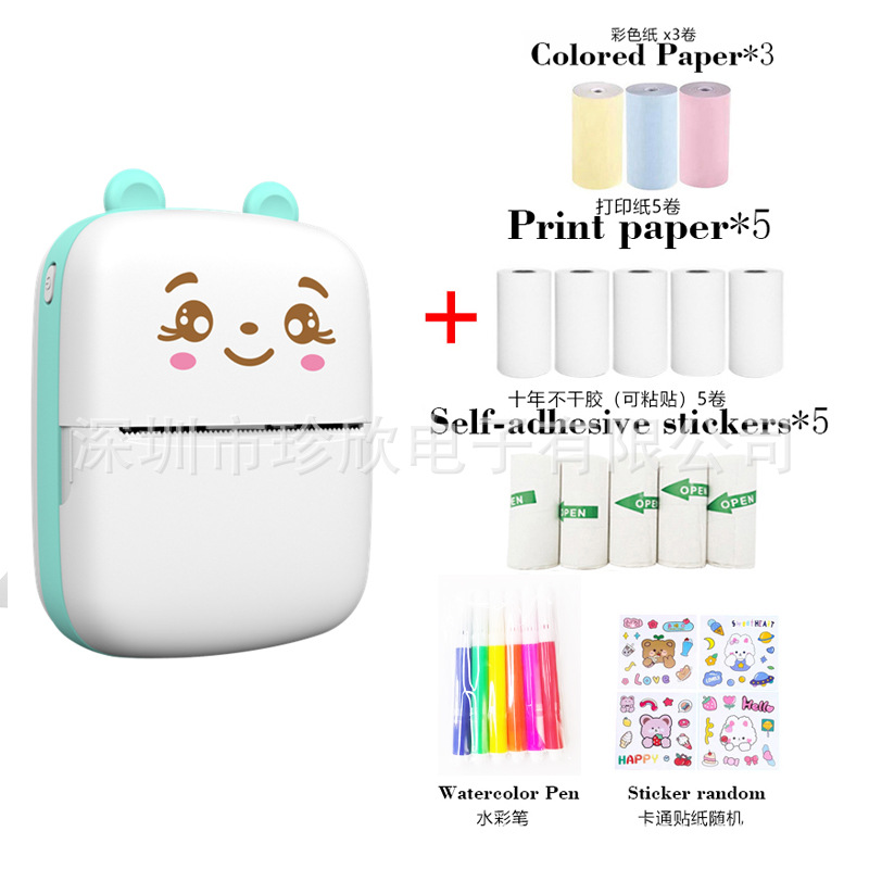 A8 Mini Printer for Foreign Trade, Photo Printer, Wireless Phone Connector, Error Correction Printer, Portable Printer