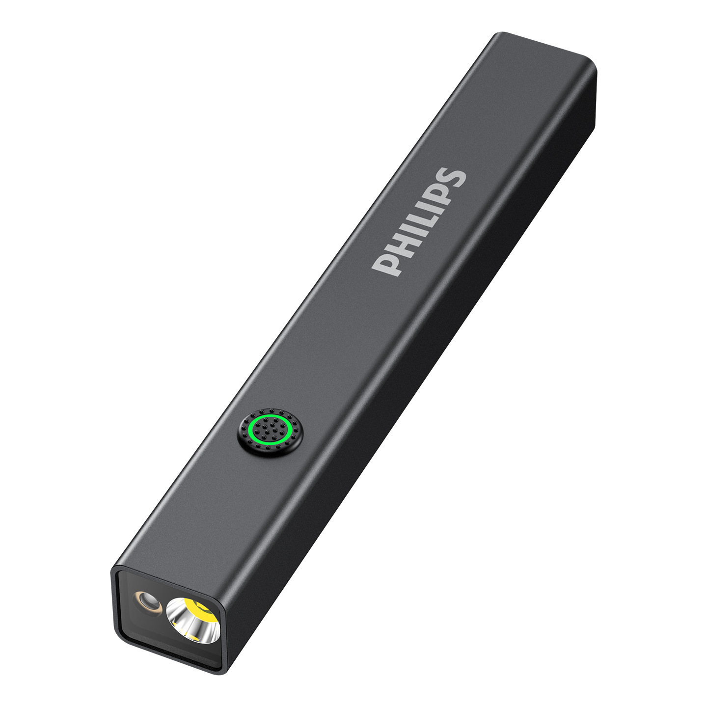 Philips SFL2555 High-powered flashlight laser pointer with multiple LEDs, ultra-bright, dual-use, rechargeable, portable, and long-lasting battery life.