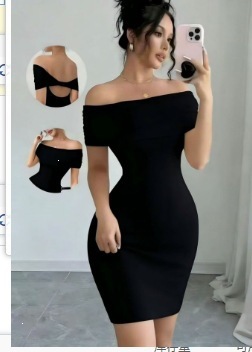 2026 New Women's Spring/Summer Backless Off-Shoulder Bodycon Slim Fit Dress (European and American Cross-Border) - Amazon AliExpress