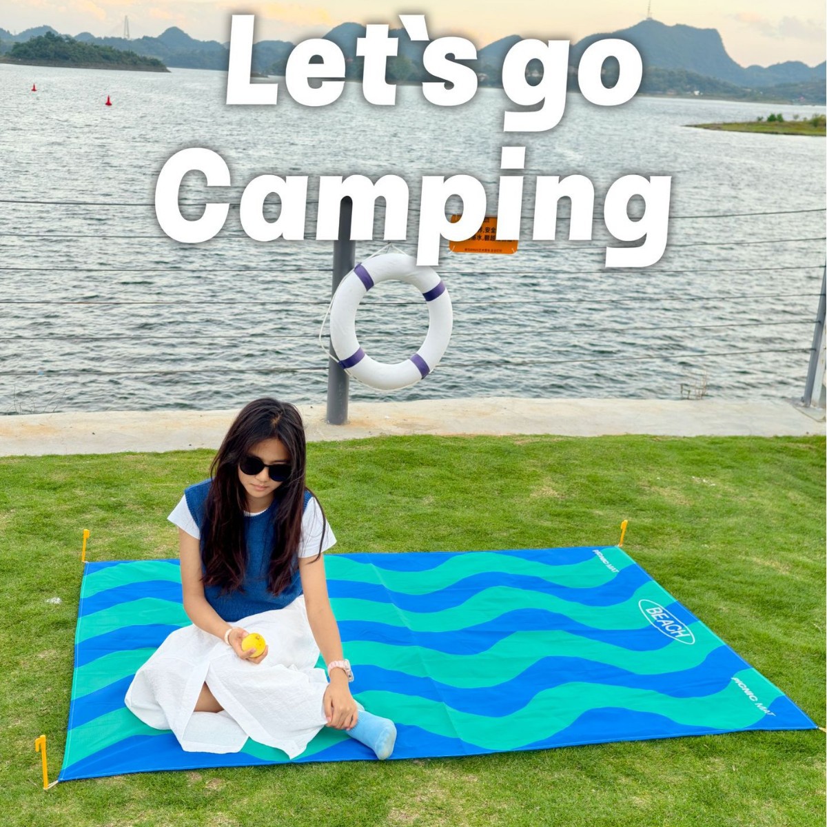 Cross-border outdoor camping beach mat portable picnic mat foldable moisture-proof waterproof pocket thick mat ultralight