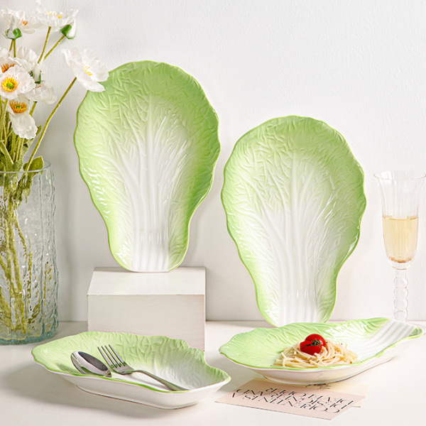 Quirky plates, new 2024 style household dishes, fish plates, creative ceramic plates, fruit plates, ceremonial tableware