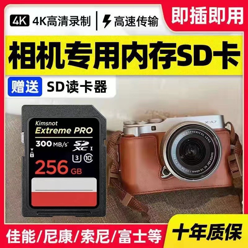 High-speed SD cards: 8GB, 16GB, 32GB, 64GB, 128GB, 256GB; memory cards for mirrorless cameras and recorders; large SD cards.