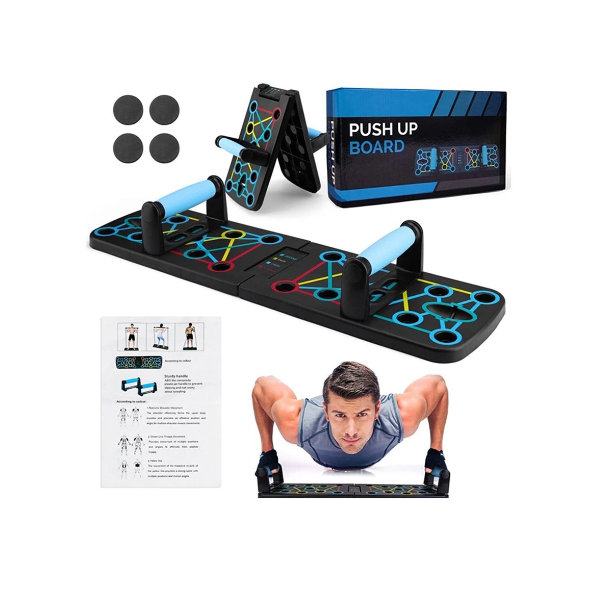 English Home Multifunctional Push-up Board Training Abdominal Muscle Support for Men, Portable