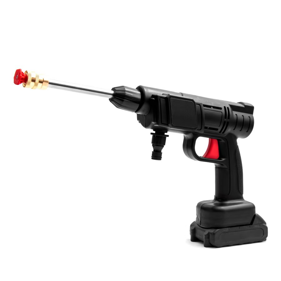 Wireless high-pressure car wash water gun, outdoor portable wireless car wash machine, home rechargeable lithium battery car wash gun, dropshipping available.