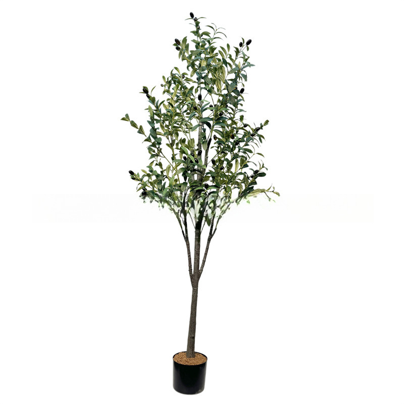 Cross-border foreign trade disassembly and assembly of simulated olive tree potted plants, artificial olive leaf bonsai, home decoration, green plants and large tree ornaments