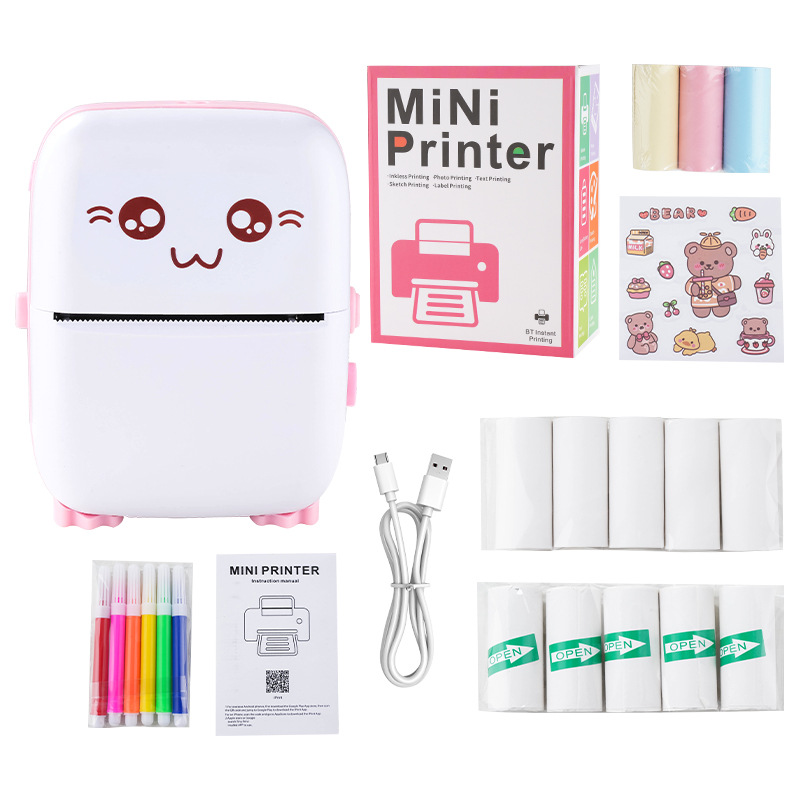 Cross-border C9 Mini Printer: Portable Wireless Phone Connector, Small Student Error Correction Label Printer