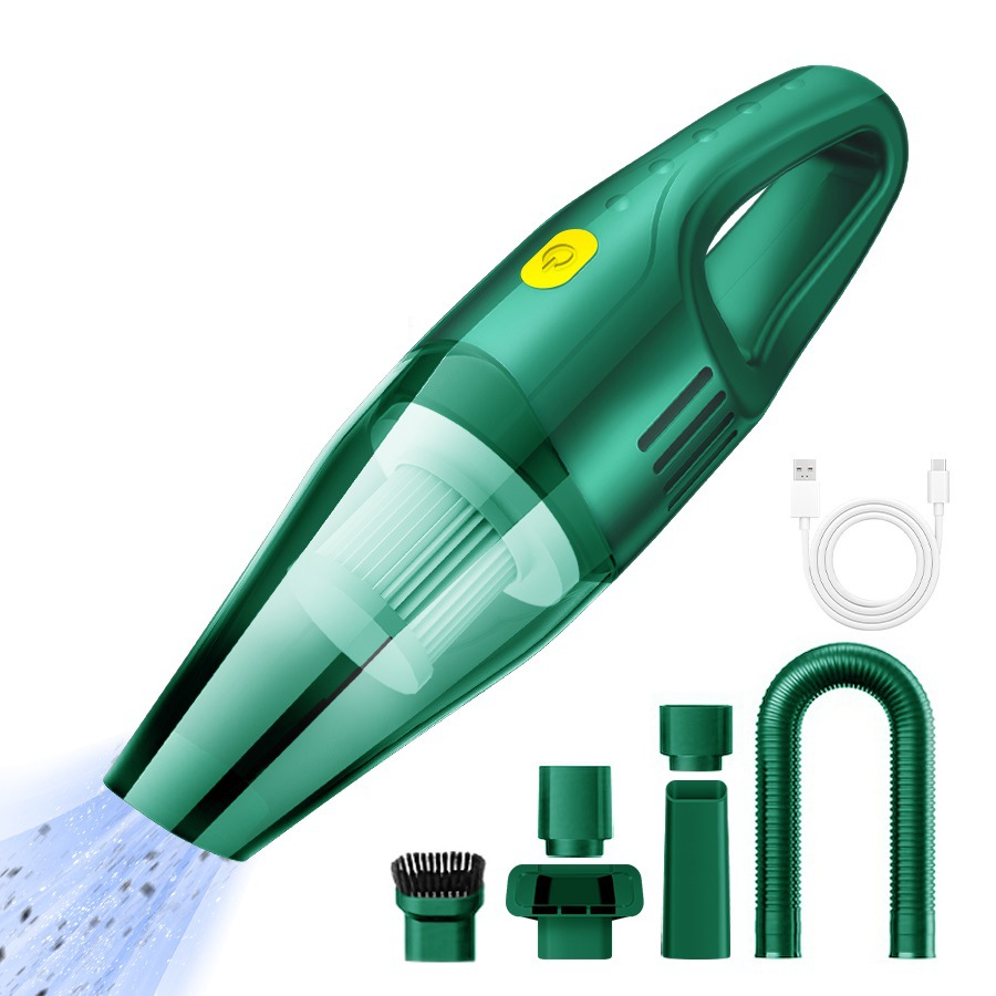 Wireless high-power car vacuum cleaner, portable, handheld, rechargeable, suitable for cross-border wholesale and gift applications.