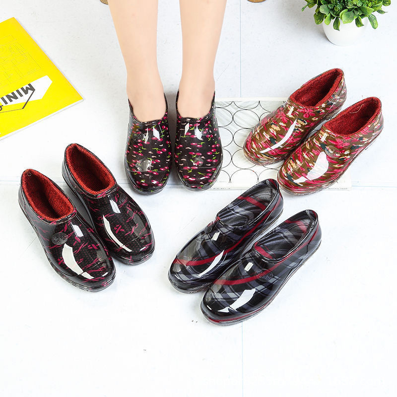 Personal bestseller, all-season low-top women's shoes, new style, shallow mouth, low-top, women's water shoes, warm and soft rain shoes, women's rubber overshoes