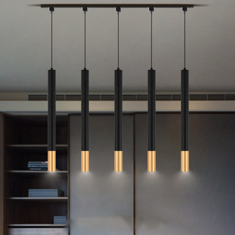 Chandeliers, spotlights, led hanging line lights, bar counter long tubes, restaurant hot pot restaurant round tubes, hotel front desk golden chandeliers