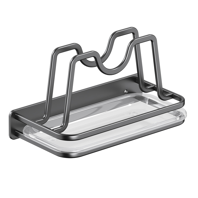 Household M-shaped non-drilling pot lid rack, wall-mounted cutting board placement rack, standing cutting board rack, kitchen storage pot lid rack