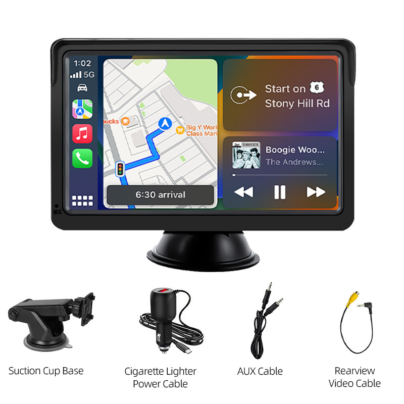 7-inch wireless CarPlay portable screen Bluetooth FM player MP5 player wireless Auto screen projection navigation reversing camera