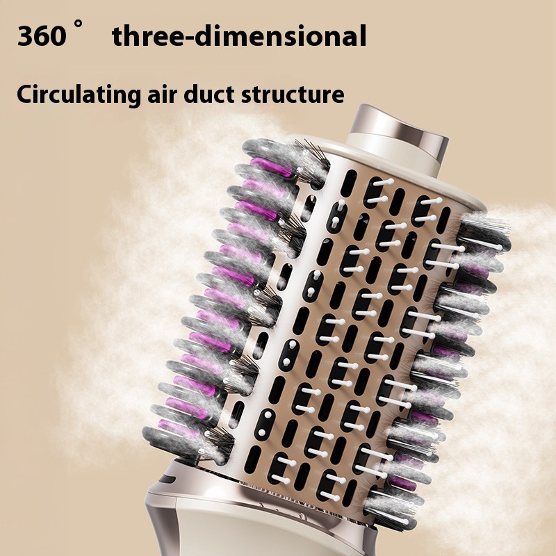 Amazon 3-in-1 Multi-functional Direct Heating Hair Comb Hair Dryer Curling Comb Volumizing Hair Dryer (Cross-border E-commerce)