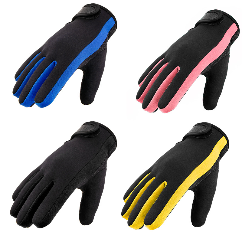 1.5mm diving warm gloves, snorkeling and swimming anti-slip, anti-puncture, anti-cut, waterproof female drift fishing gloves for men and women