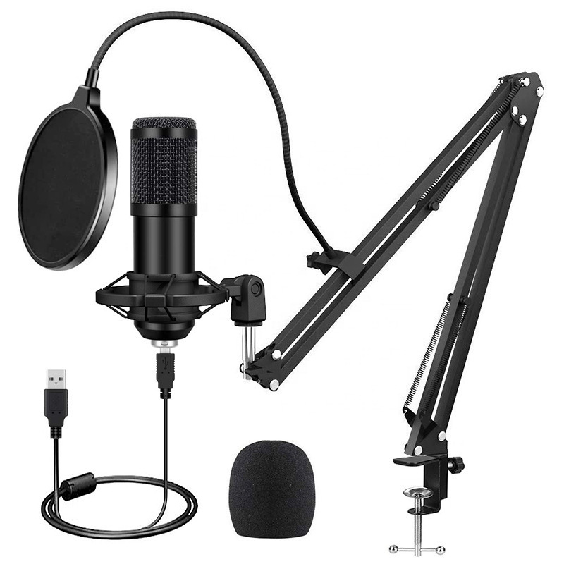 BM800 USB Microphone 48kHz/24Bit High Sampling Rate Computer Condenser Microphone Set