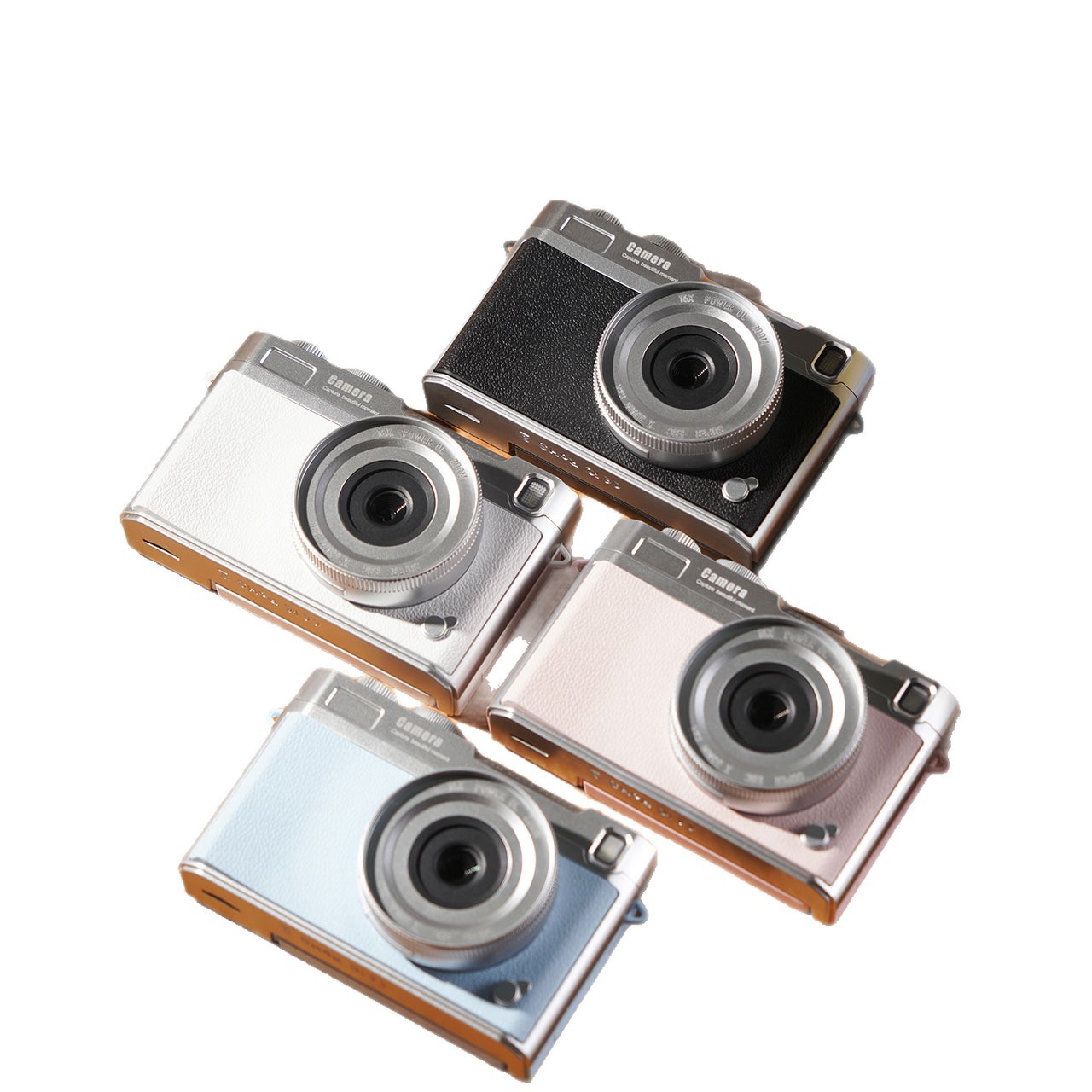 New digital camera with flip screen, 4K high-definition, selfie-taking and mobile phone transfer capabilities, retro CCD card camera