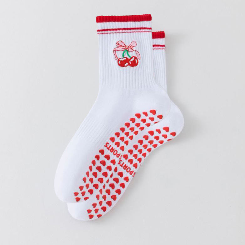 Women's yoga socks, professional non-slip Pilates socks, matching sharkskin tights, mid-calf floor socks, sports socks, five-finger socks