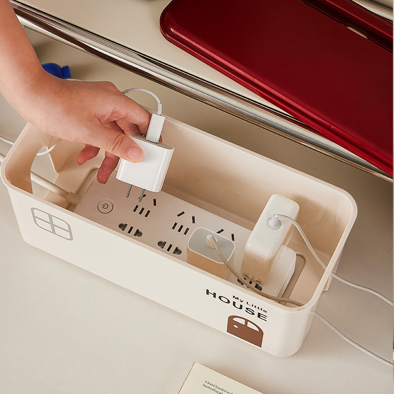 Power strip storage box, cable organizer, power strip cable management tool, decorative concealer.