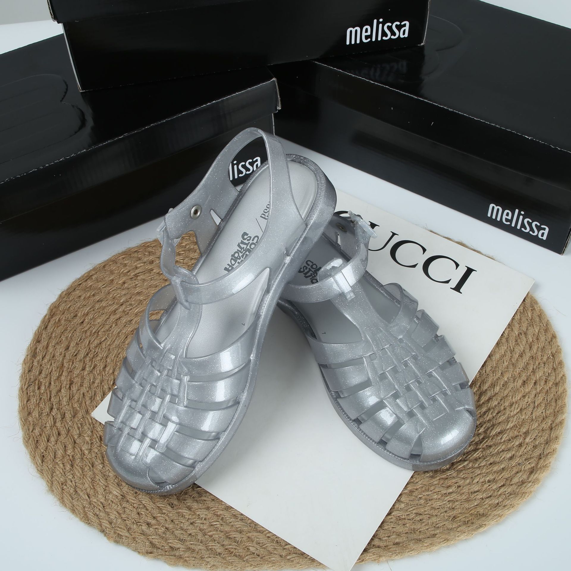 2022 New Arrival Melissa Women's Sandals - Openwork Flat Mesh Woven Closed-Toe Roman Sandals (In Stock)
