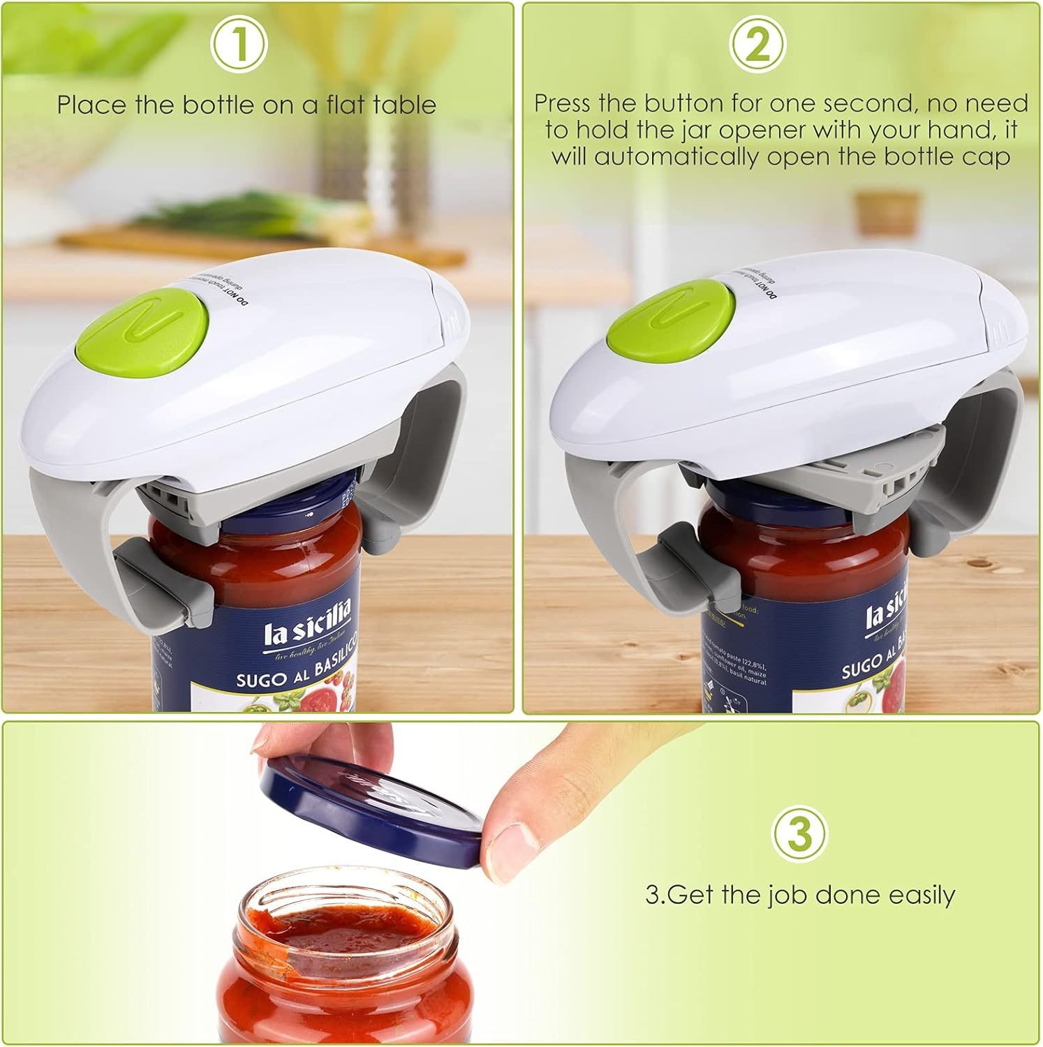 Electric bottle openers and automatic bottle openers are suitable for the elderly to open cans and for kitchen small tools, as well as hands-free cap openers