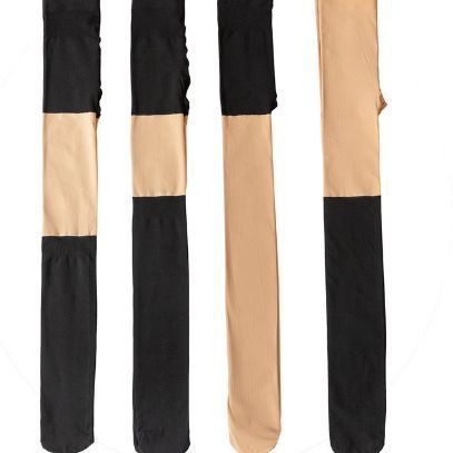 Three-in-one bare-leg thigh-high stockings for women, faux pantyhose for spring and autumn, large-sized high calf, jk summer stockings