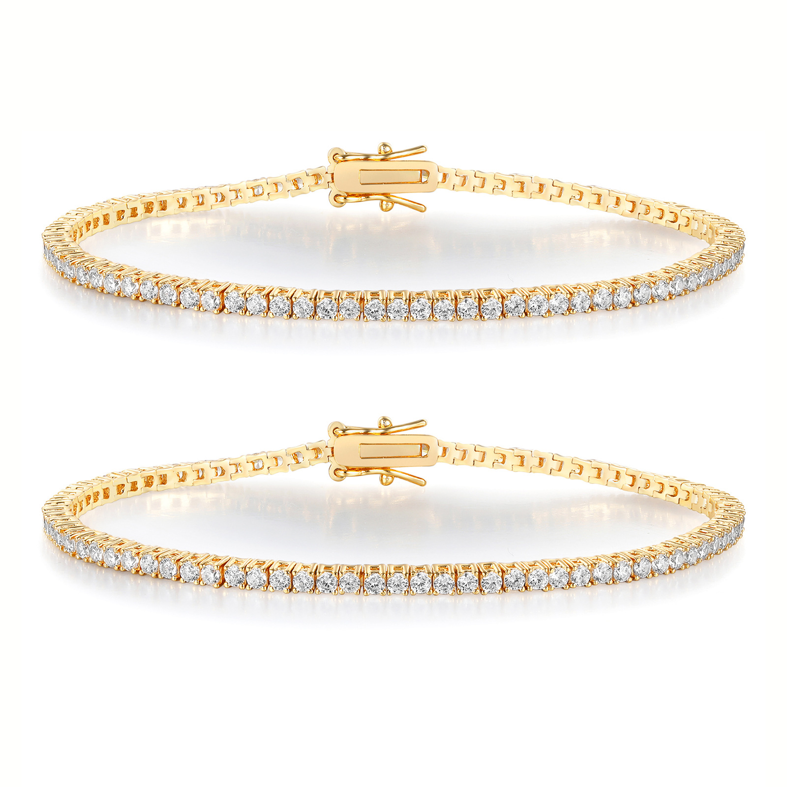 Single-row full diamond copper inlaid zircon tennis bracelet and jewelry, a trendy cross-border bestseller from Europe and America, a high-end jewelry factory