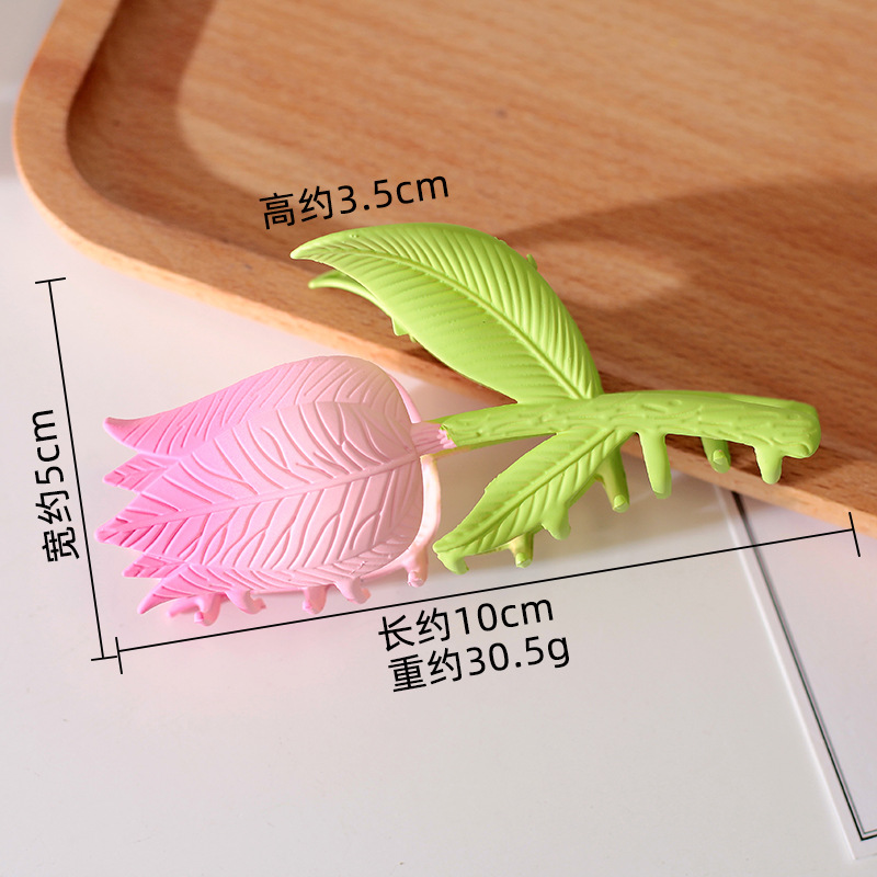 Alloy tulip-shaped hair clip, large size, perfect for women with thick hair, ideal for updos, featuring floral designs and a sophisticated look.