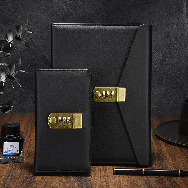 Cross-border A5 password book, password lock, diary, business office stationery, A6 notebook, student B5 exercise book with lock