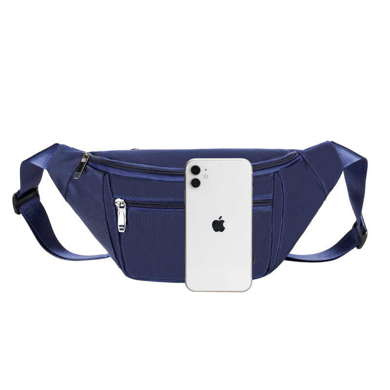 New casual waist bag, men's Oxford cloth chest bag, trendy women's sports multi-functional portable hiking and running bag wholesale.