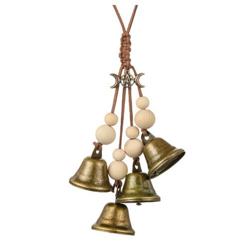 Classic Protective Bell Black and White Bottle / Blessing Bottle Bell / Witch's Protective Bell / Witty Bells