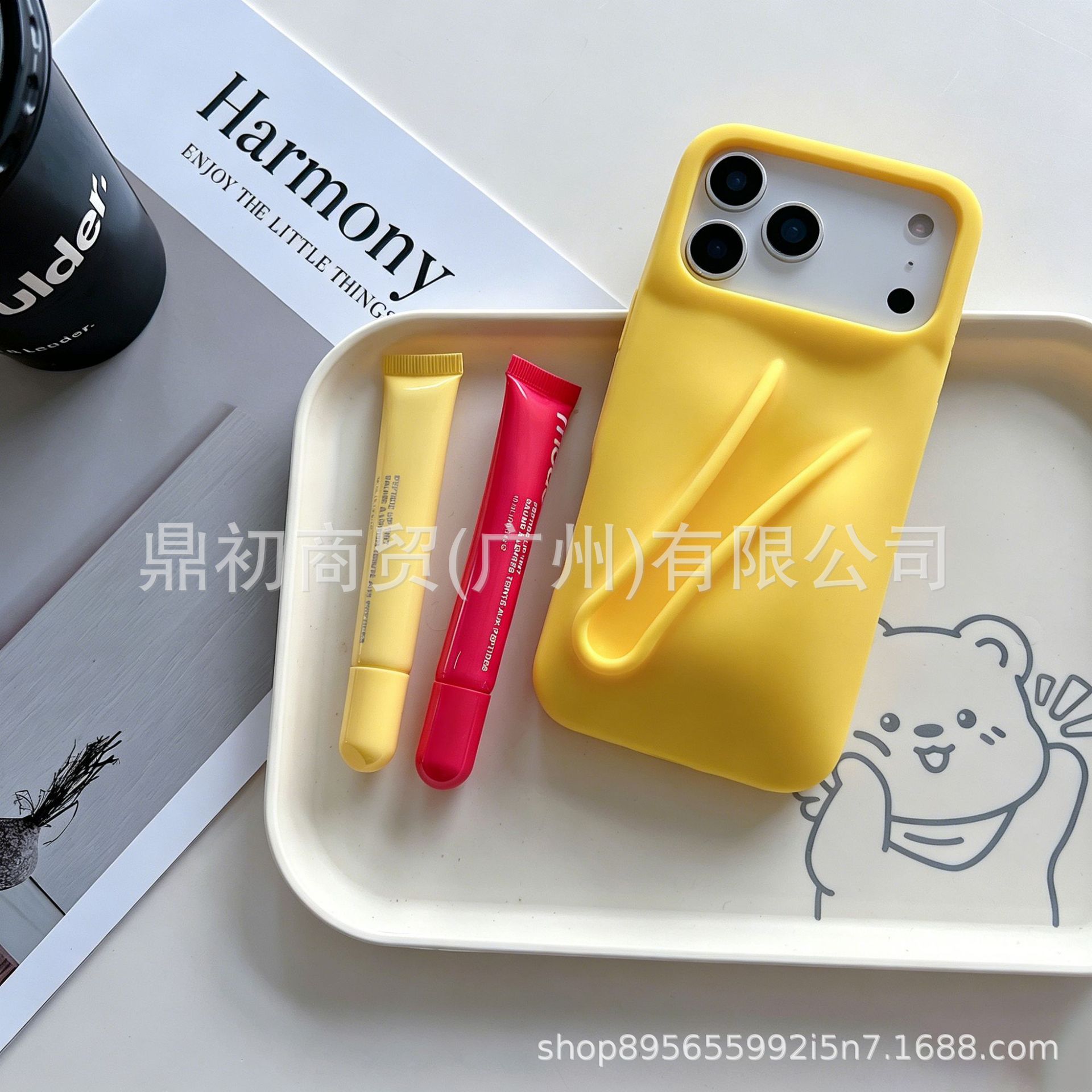 Cross-border Hailey lip gloss case, can hold lipstick, iPhone 17, Apple series phone case, 16/15PM, silicone.