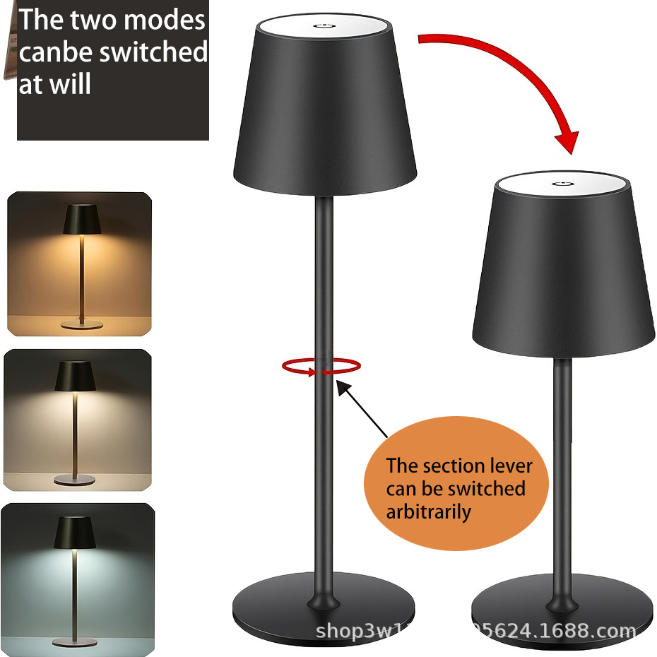 Modern minimalist luxury ambient night light, creative and stylish rechargeable, dimmable USB desk lamp, table lamp, ambient light, small night light.