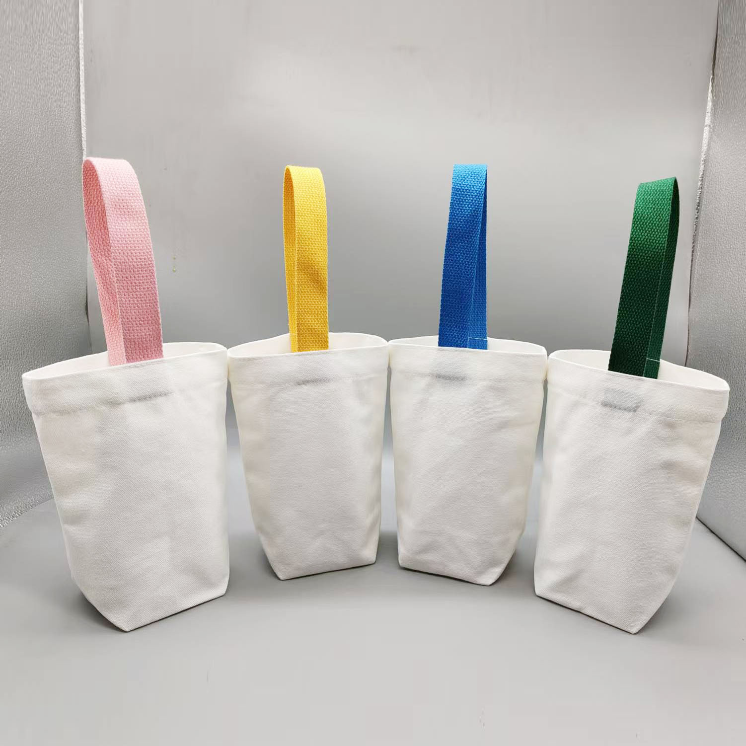 DIY Milk Tea Tote Bag, Blank Eco-friendly INS Style Water Bottle Sleeve, Portable Simple Coffee Canvas Tote Bag