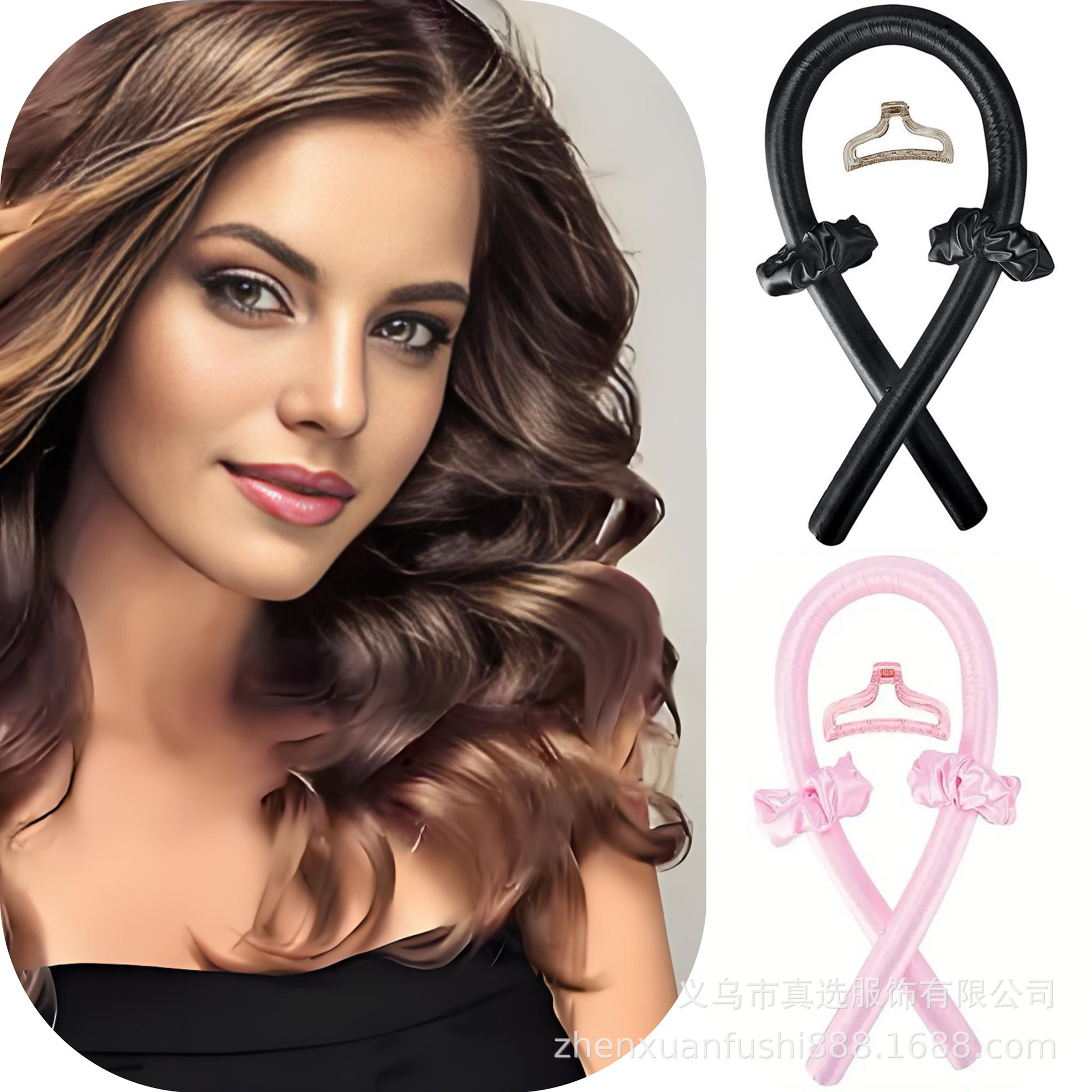 Amazon Foam Sleep Lazy Curling Iron Silk Sponge Big Wave Curling Iron Magic Heatless Curling Iron