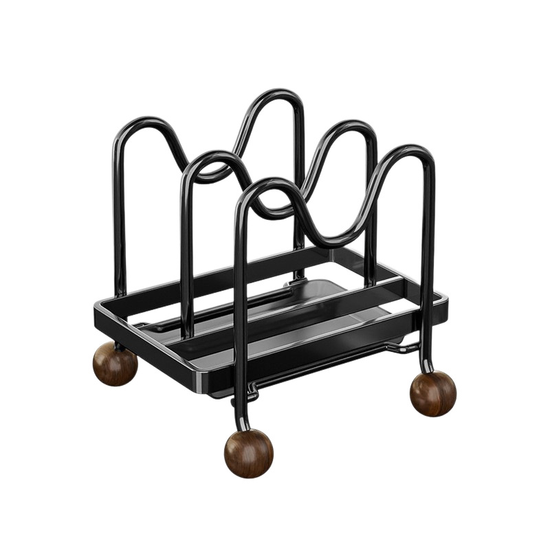 Kitchen wall-mounted pot lid rack, non-drilling suction cup, multi-functional cutting board, chopping board, storage and shelving unit