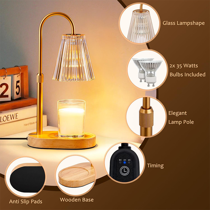 Factory direct sales of various specifications of crystal glass festive home bedroom atmosphere candle holders and aromatherapy lamps